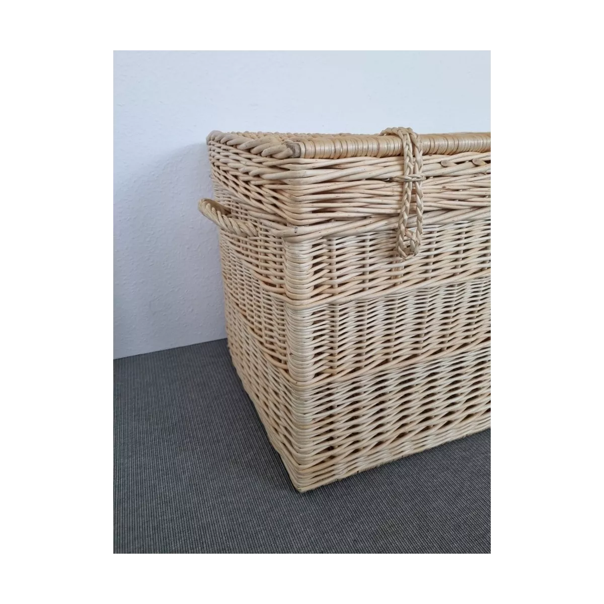 Malle Osier Naturel  Couvercle Emboité 100x57