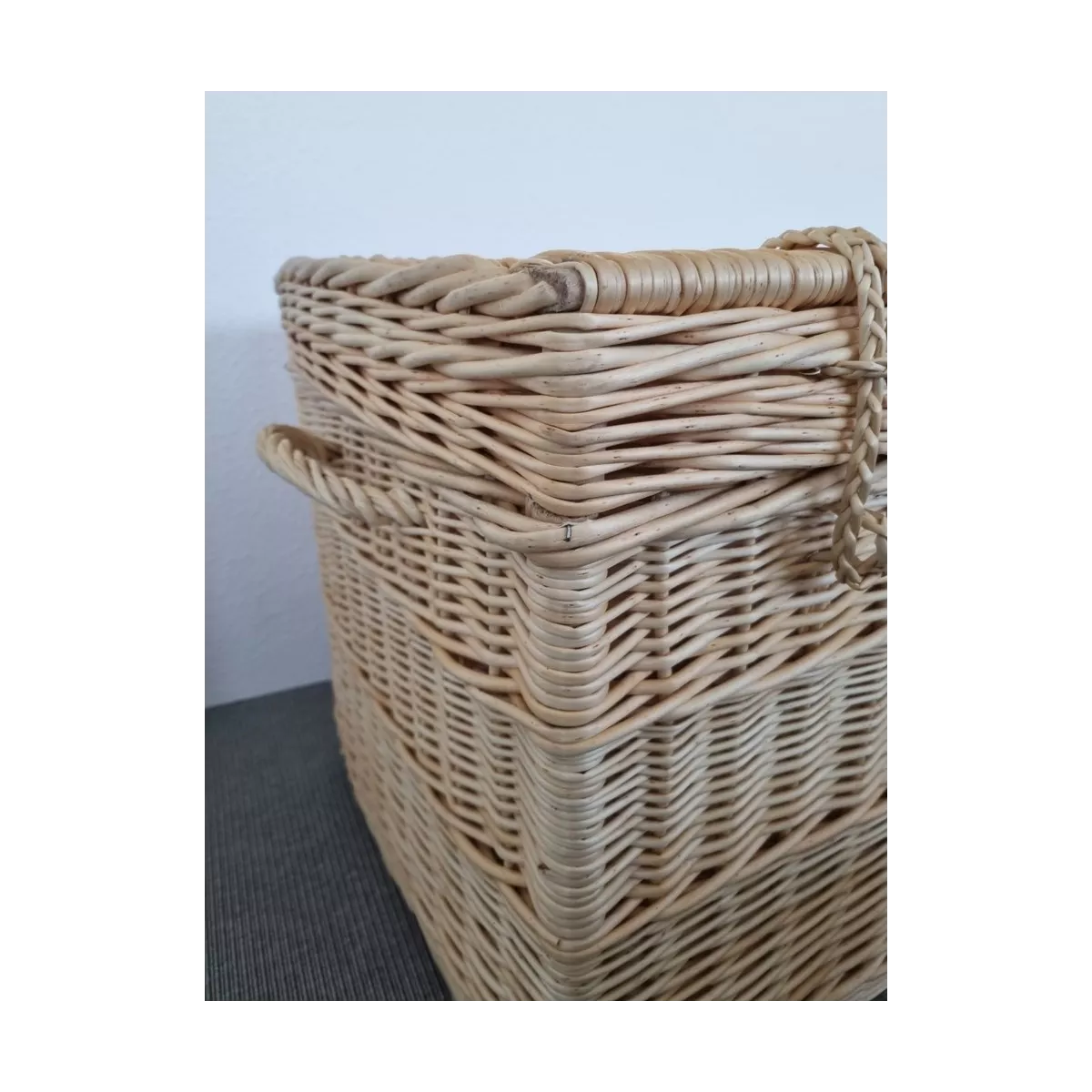 Malle Osier Naturel  Couvercle Emboité 100x57