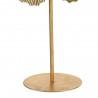 Bougeoir Feuille Métal Or H.42cm