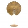 Bougeoir Feuille Métal Or H.42cm