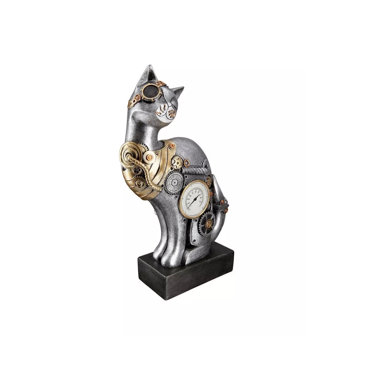 Chat sur Socle Steampunk