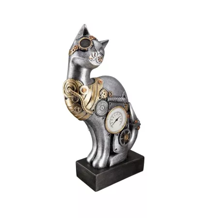 Chat sur Socle Steampunk