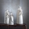 Figurine Flacon en Aluminium et Métal Ginko Argent H.584cm