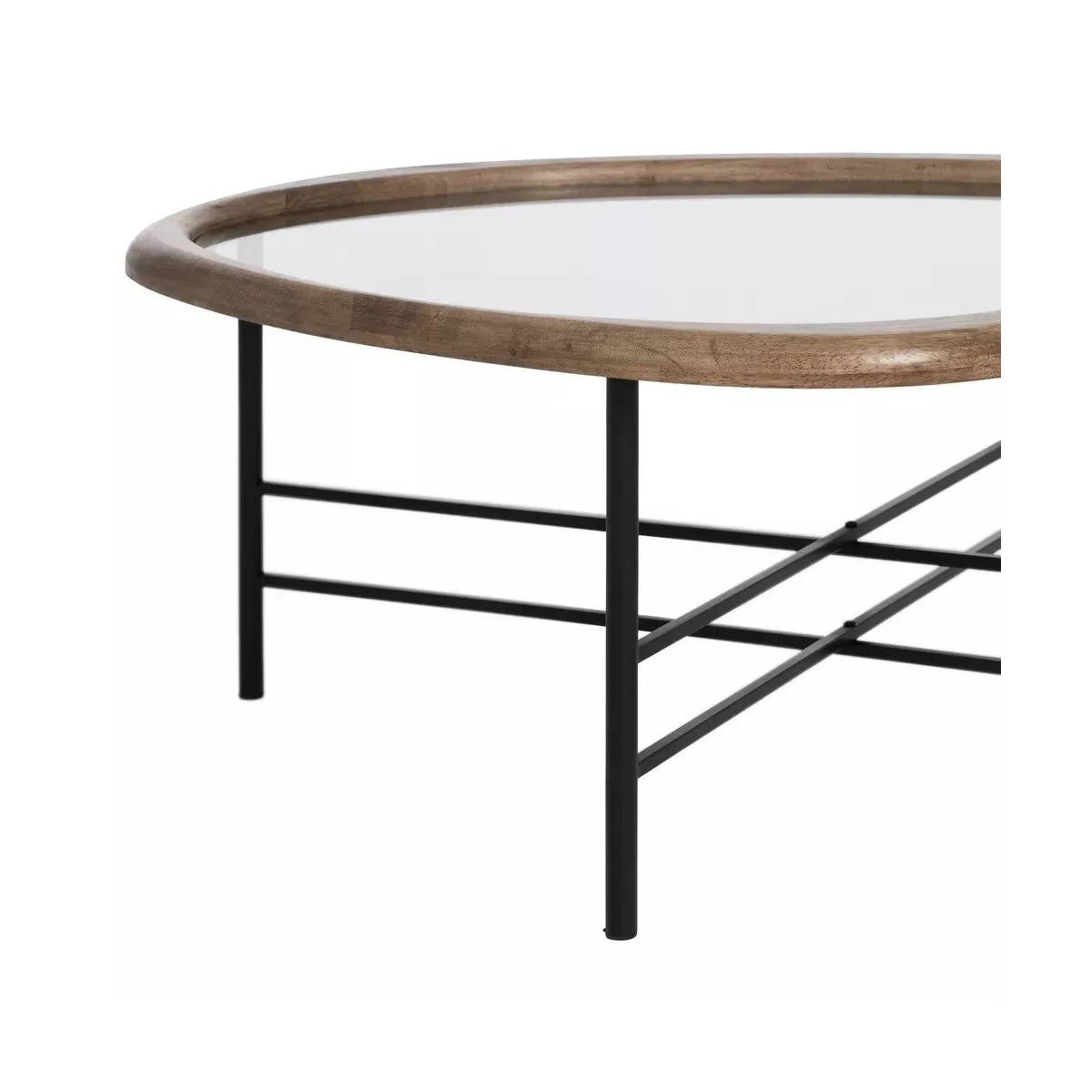 Table Basse Goutte Bois et Métal 61x50