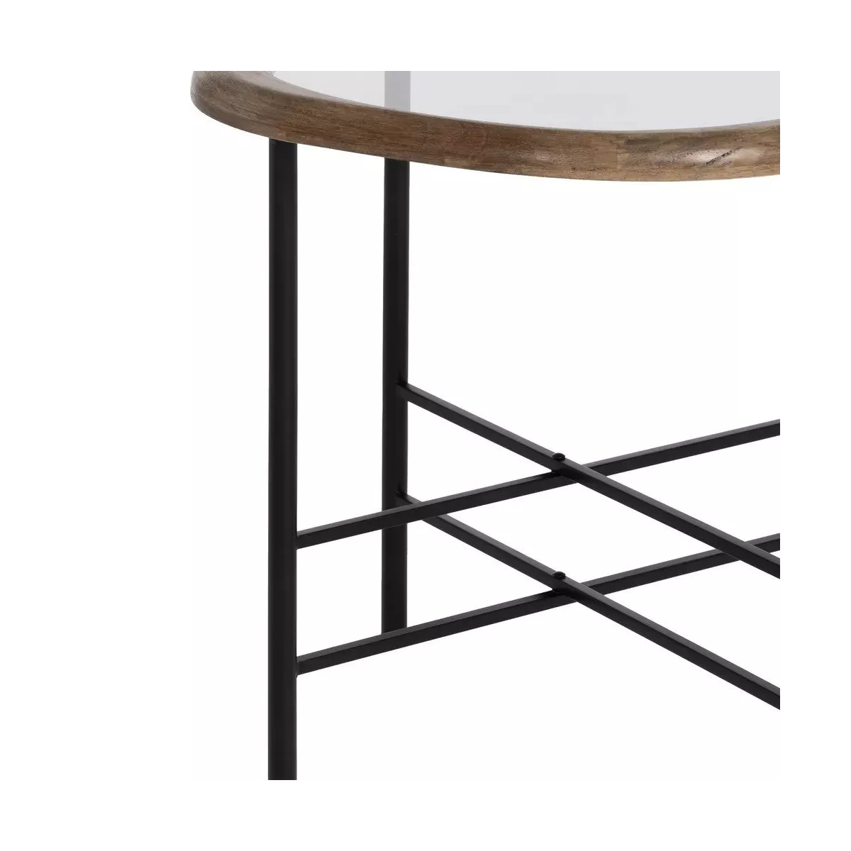 Table Basse Goutte Bois et Métal 61x50