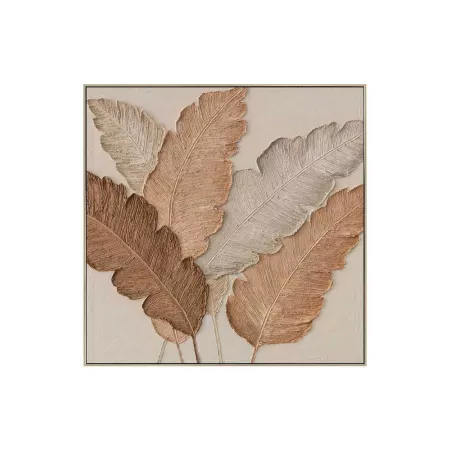 Tableau Feuilles de Palmier Relief 80x80 cm