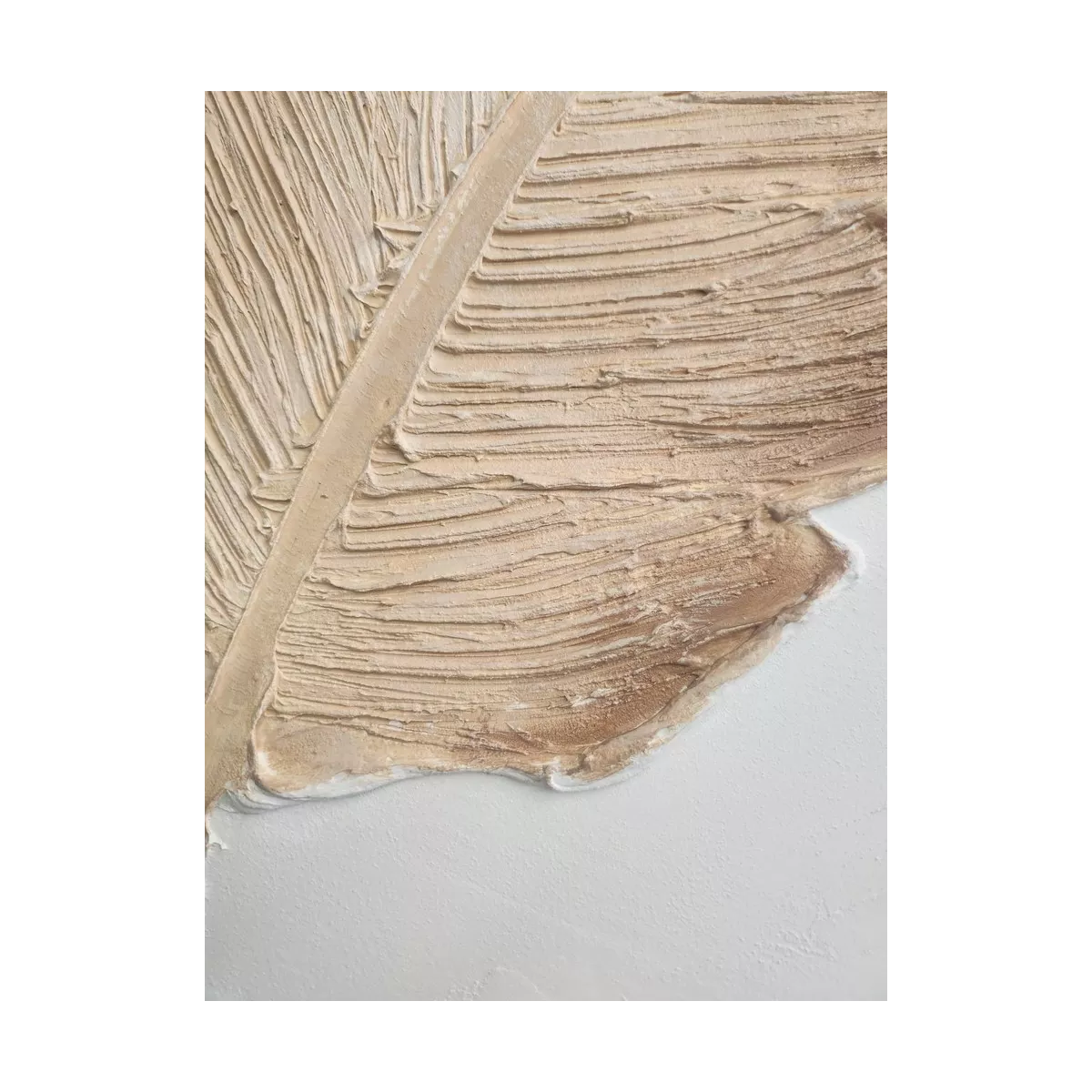 Tableau Feuilles de Palmier Relief 80x80 cm