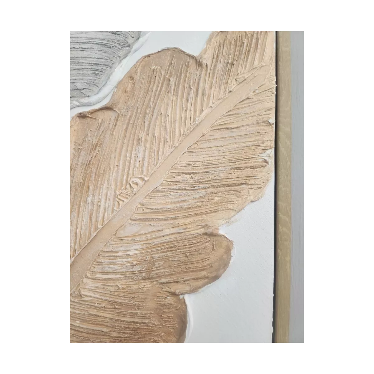 Tableau Feuilles de Palmier Relief 80x80 cm