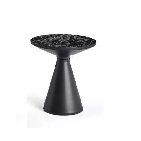 Guéridon Cyprée 44x44xplateaux en verre matelé