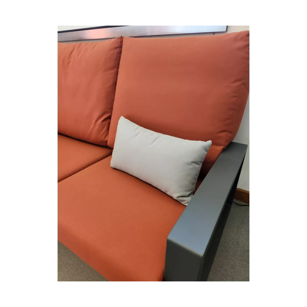 Coussin Riviera Outdoor Gris Perle 50x30