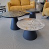Tables Basse Cyprée 64x64 plateaux en verre matelé