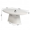 Table basse Jade Blanc 120x70