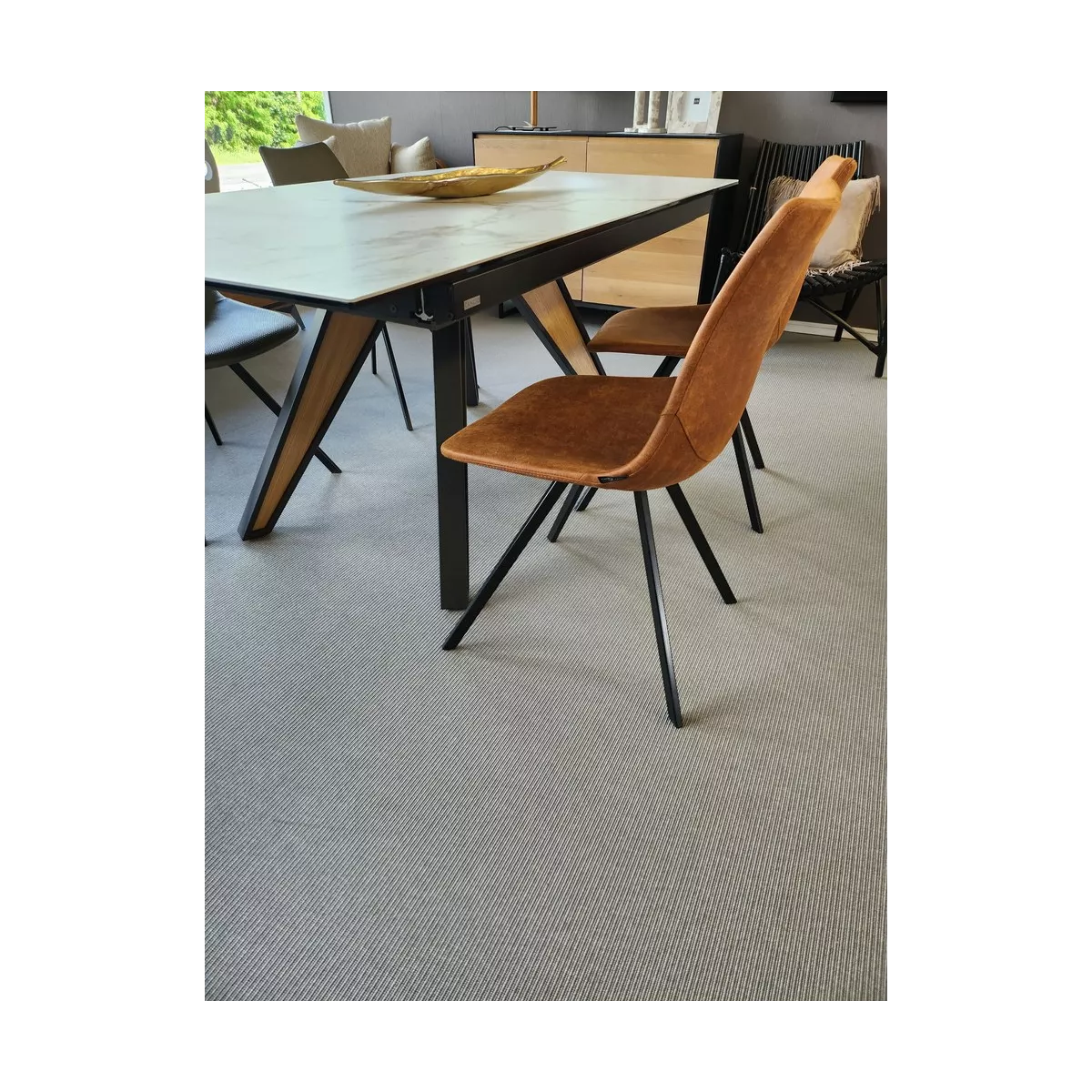Chaise Happy Simili Cognac