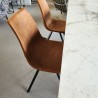 Chaise Happy Simili Cognac