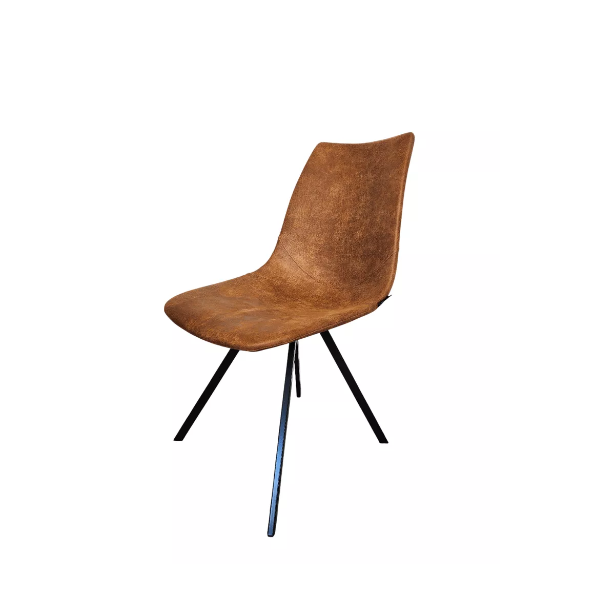 Chaise Happy Simili Cognac