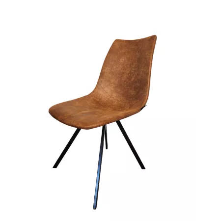 Chaise Happy Simili Cognac