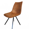 Chaise Happy Simili Cognac