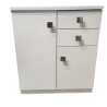 Meuble Naxos Blanc 84x37 : 2 Portes et 2 Tiroirs
