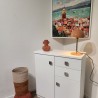 Meuble Naxos Blanc 84x37 : 2 Portes et 2 Tiroirs