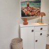 Meuble Naxos Blanc 84x37 : 2 Portes et 2 Tiroirs