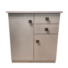 Meuble Naxos Nacre 84x37 : 2 Portes et 2 Tiroirs