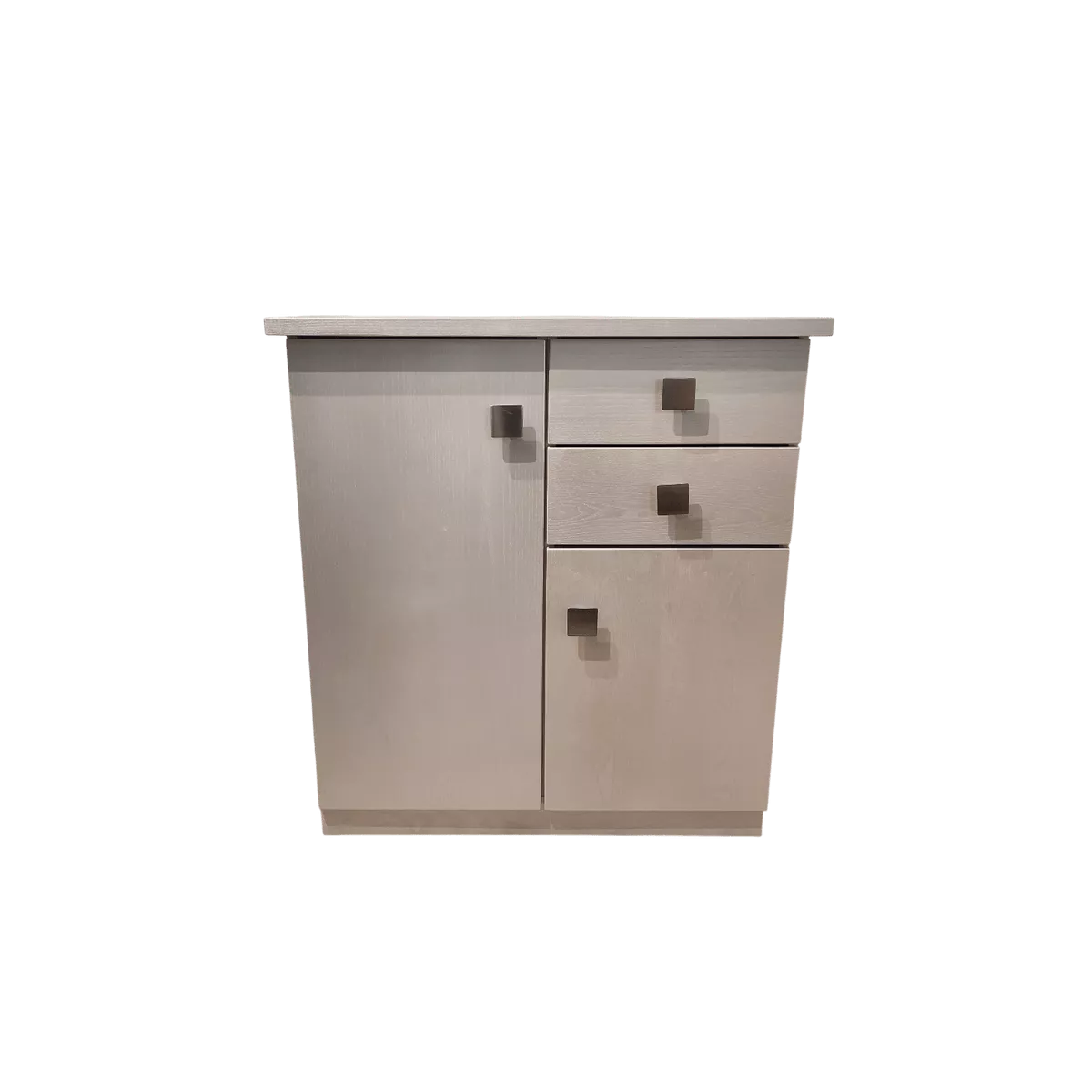Meuble Naxos Nacre 84x37 : 2 Portes et 2 Tiroirs