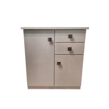 Meuble Naxos Nacre 84x37 : 2 Portes et 2 Tiroirs