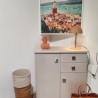 Meuble Naxos Nacre 84x37 : 2 Portes et 2 Tiroirs