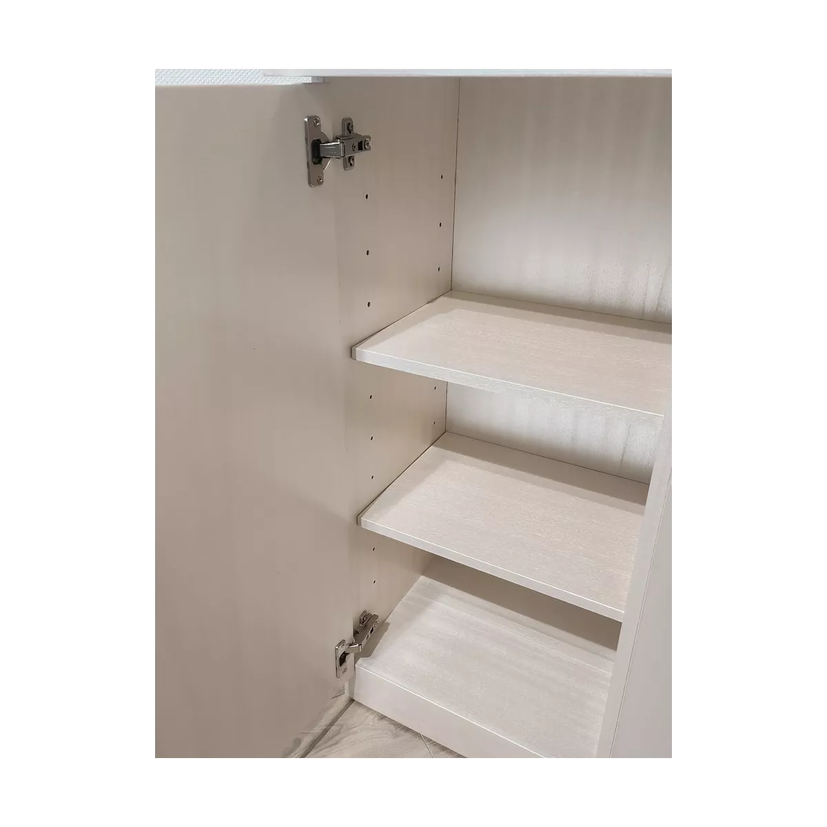 Meuble Naxos Nacre 84x37 : 2 Portes et 2 Tiroirs