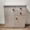 Meuble Naxos Nacre 84x37 : 2 Portes et 2 Tiroirs