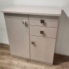 Meuble Naxos Nacre 84x37 : 2 Portes et 2 Tiroirs