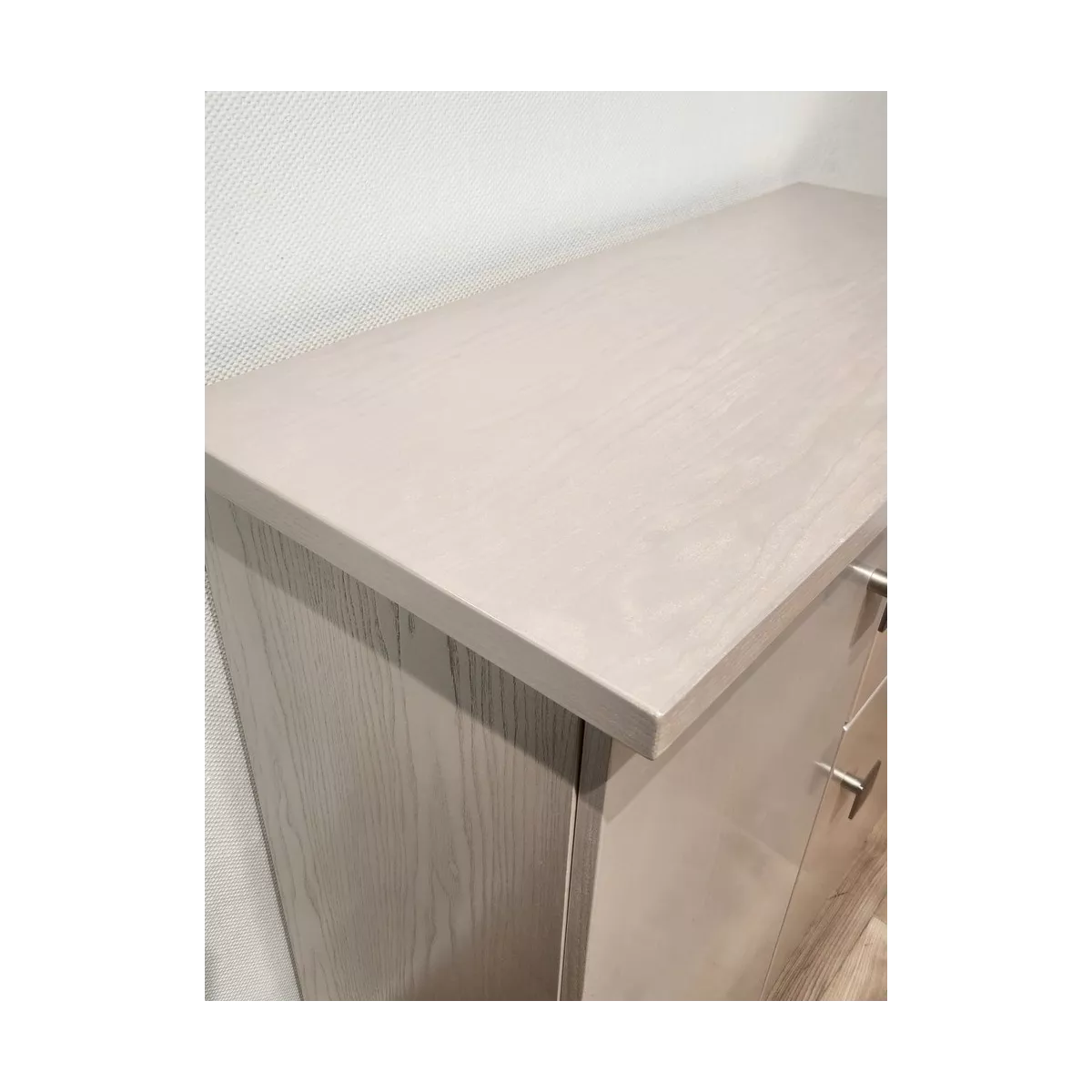 Meuble Naxos Nacre 84x37 : 2 Portes et 2 Tiroirs