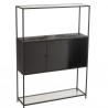 Etagère 2 Portes Métal Noir 90X126