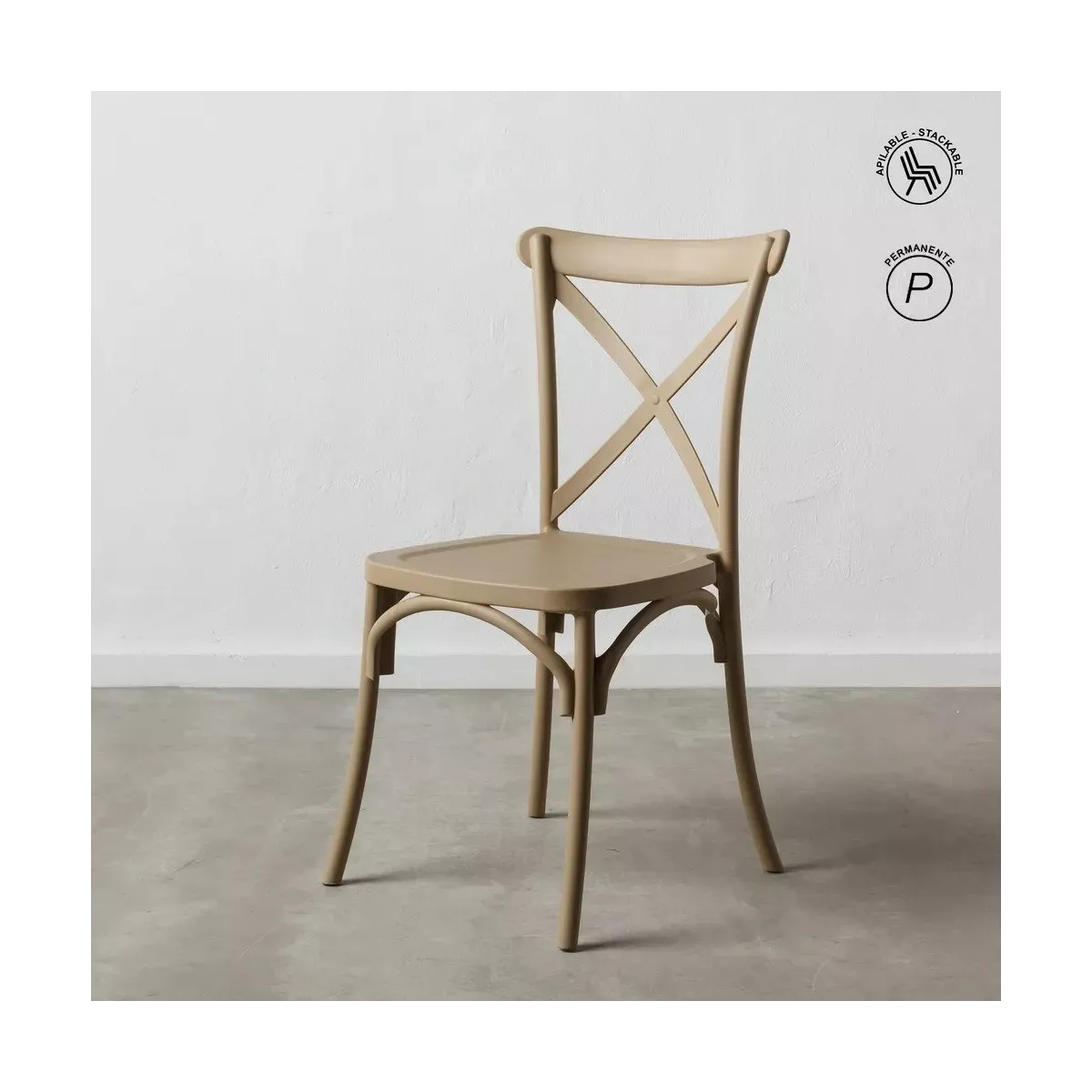 Chaise  Bistrot Croisée Beige