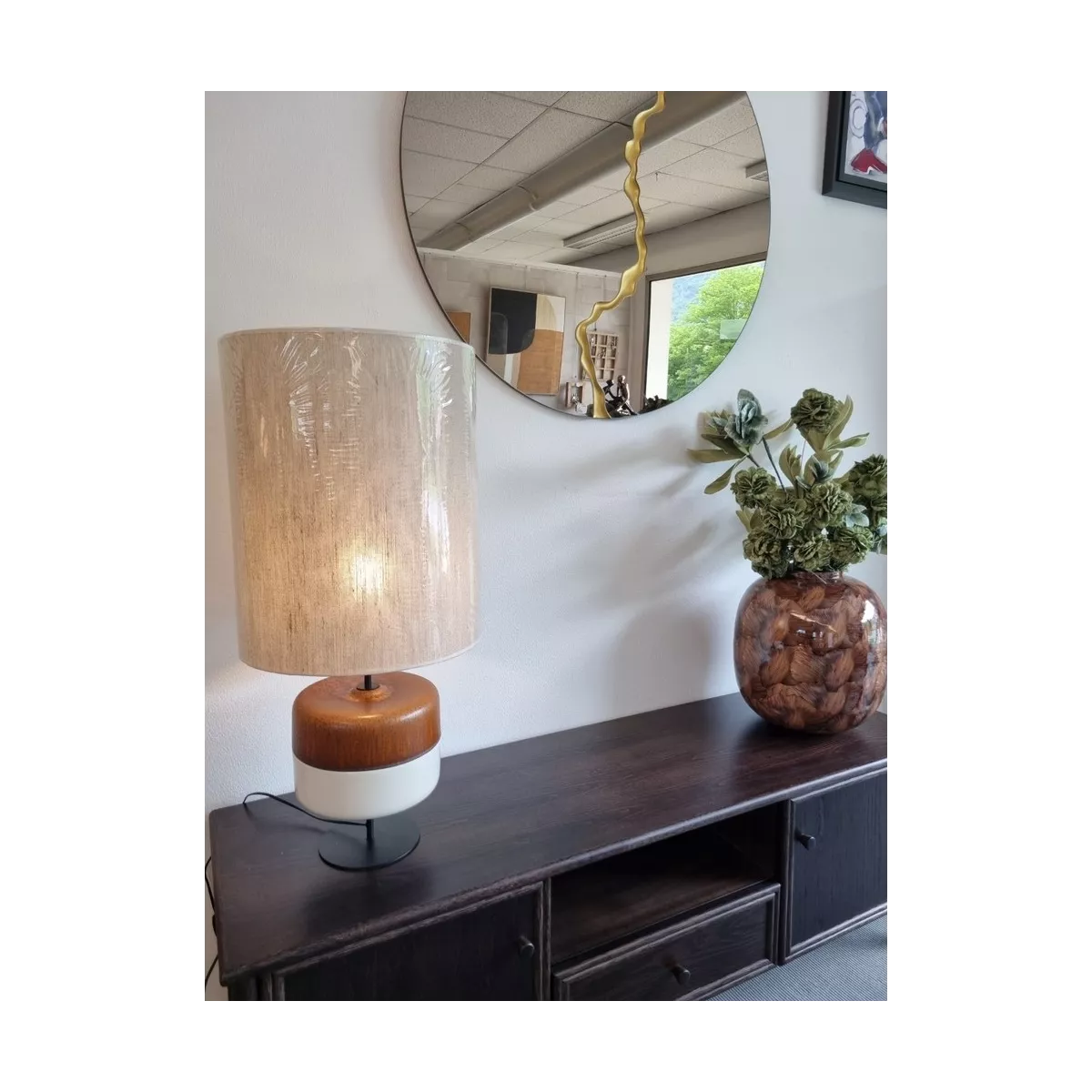 Lampe Louzieh h.89cm Ambre