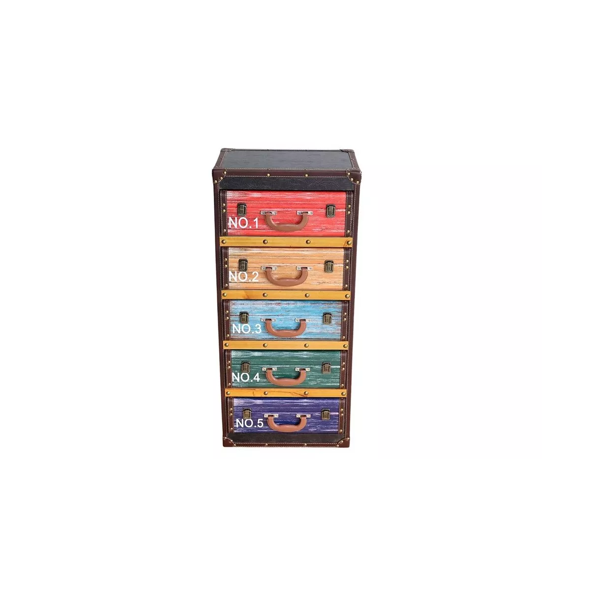 Meuble Valise 5 Tiroirs