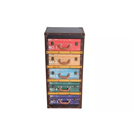 Meuble Valise 5 Tiroirs