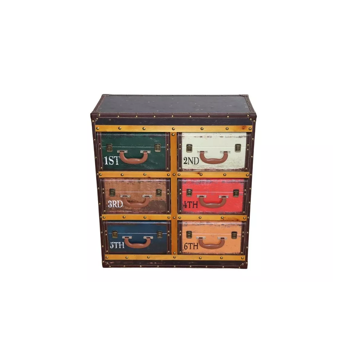 Meuble Valise 6 Tiroirs