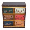 Meuble Valise 6 Tiroirs