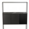 Etagère 2 Portes Métal Noir 90X126