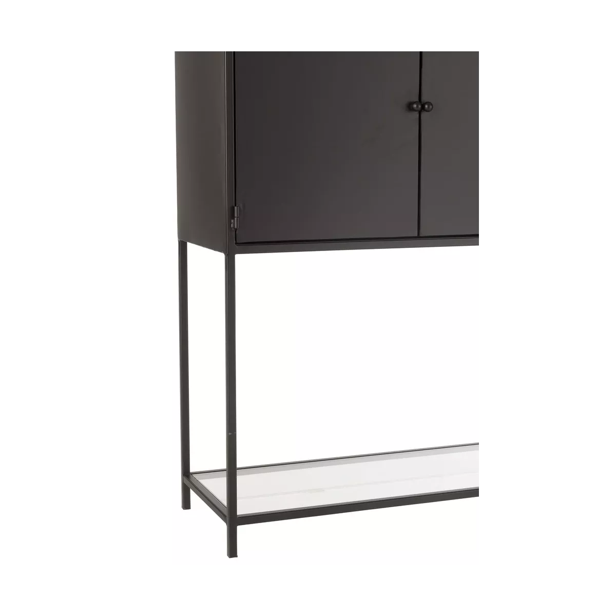 Etagère 2 Portes Métal Noir 90X126