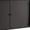 Etagère 2 Portes Métal Noir 90X126