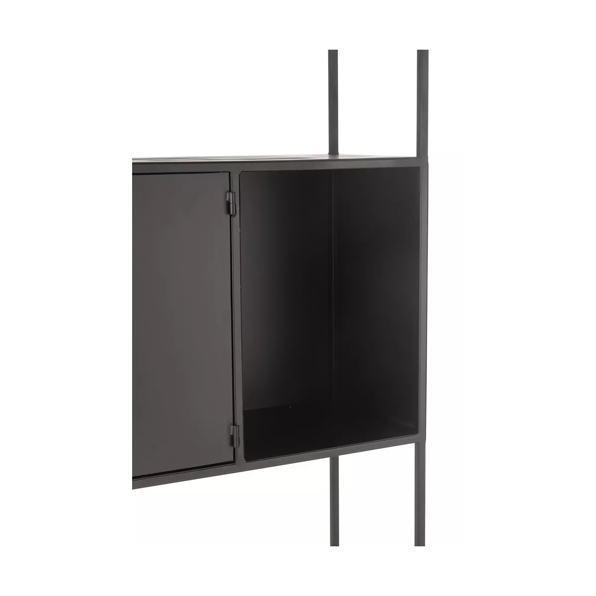 Etagère 2 Portes Métal Noir 90X126