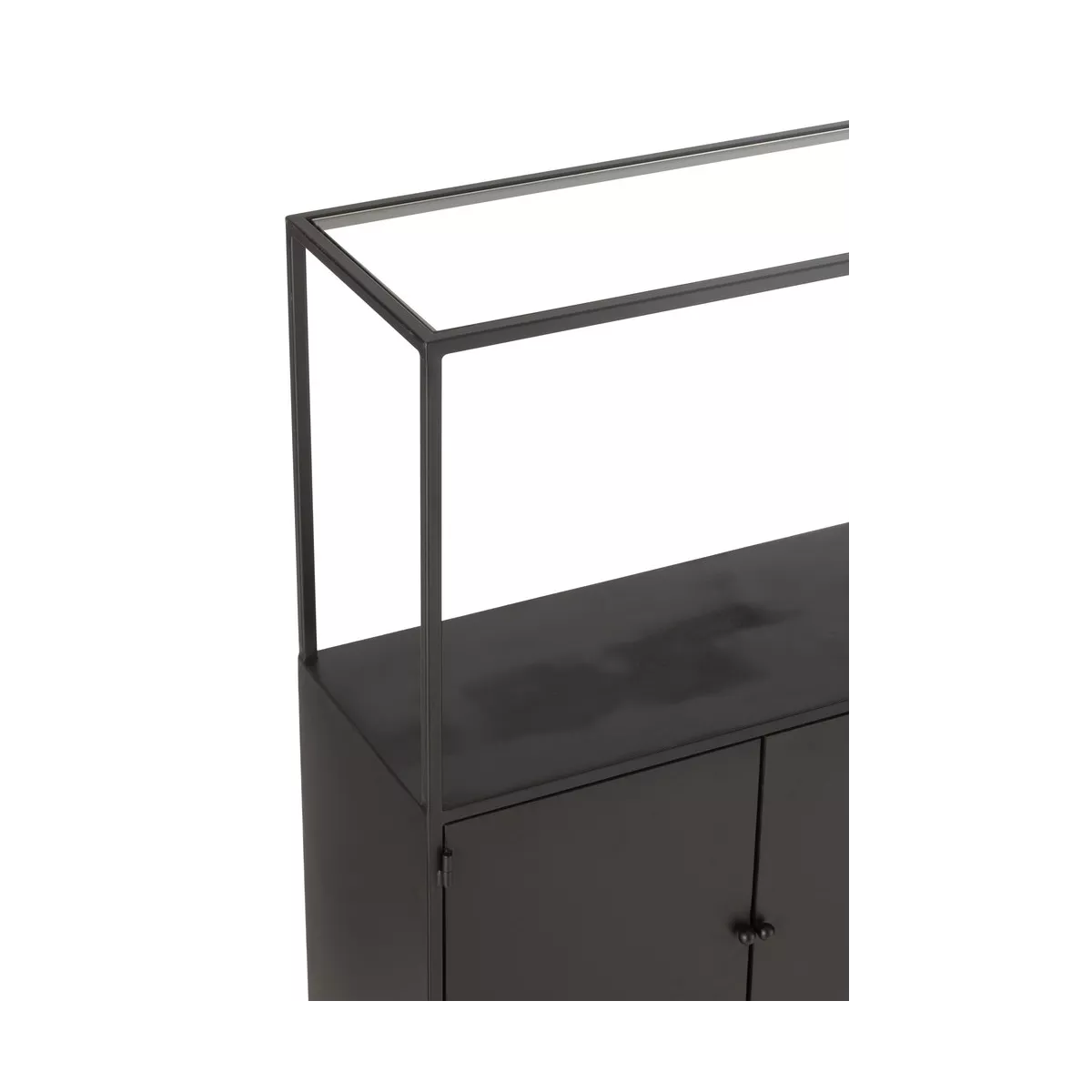 Etagère 2 Portes Métal Noir 90X126