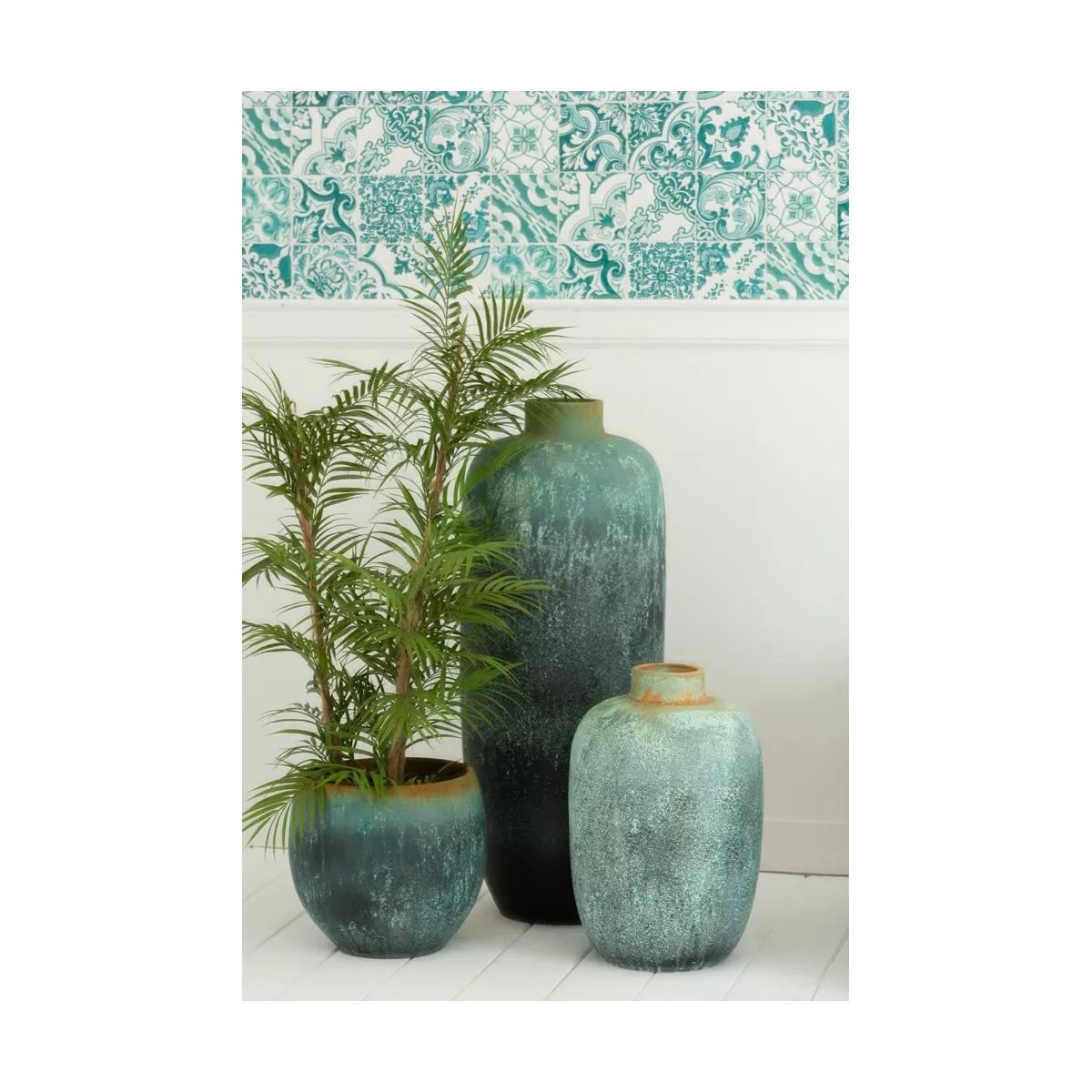 Vase Turquoise h94