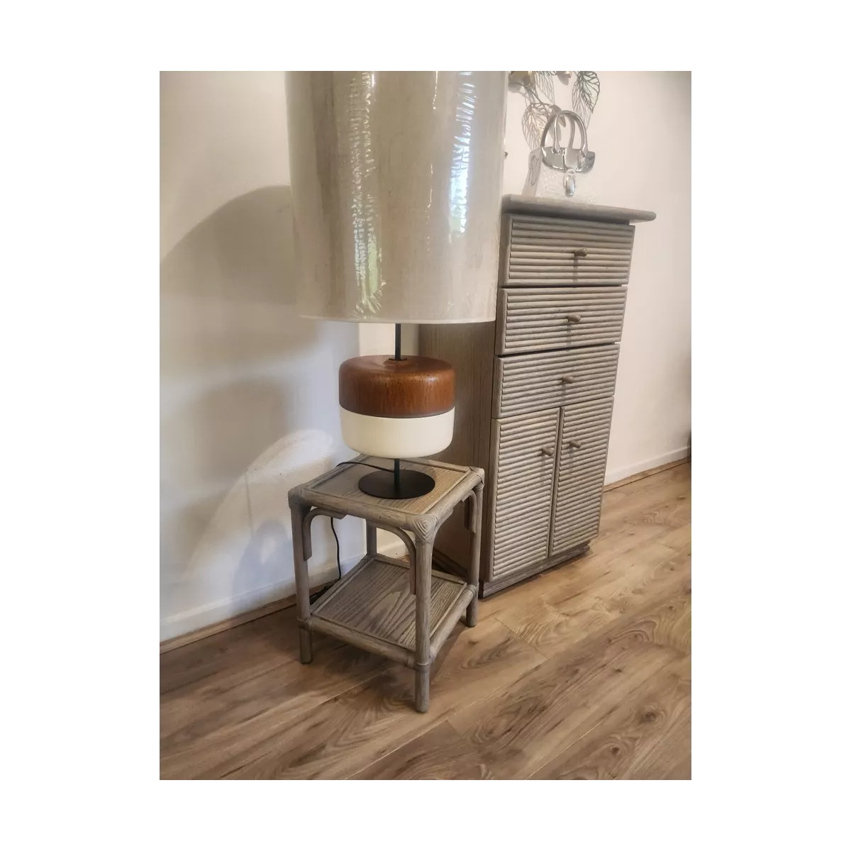 Lampe Louzieh h.89cm Ambre