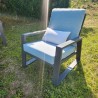 Fauteuil Lagos Bleu