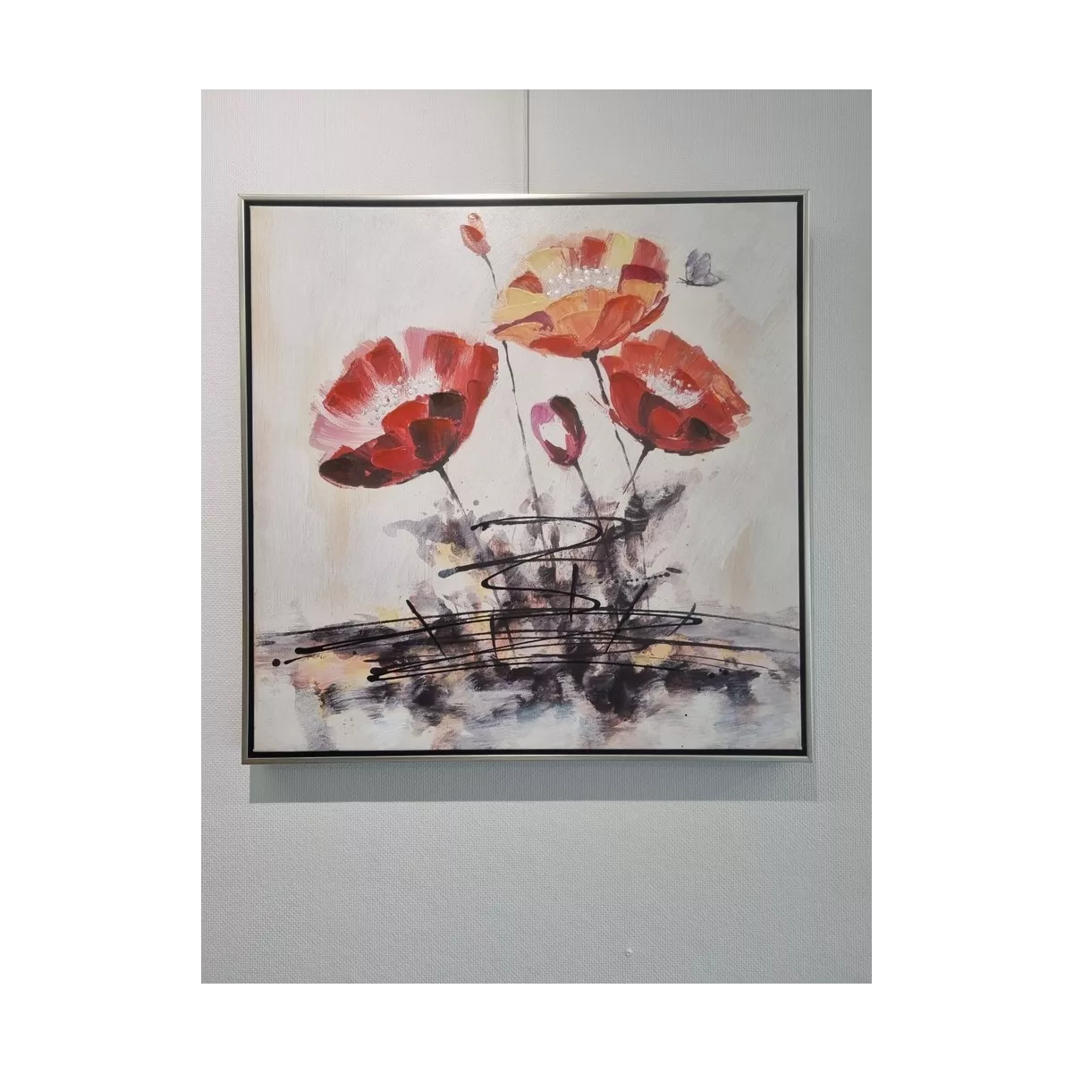 Tableau Coquelicots B 60 x 60 cm