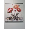 Tableau Coquelicots B 60 x 60 cm