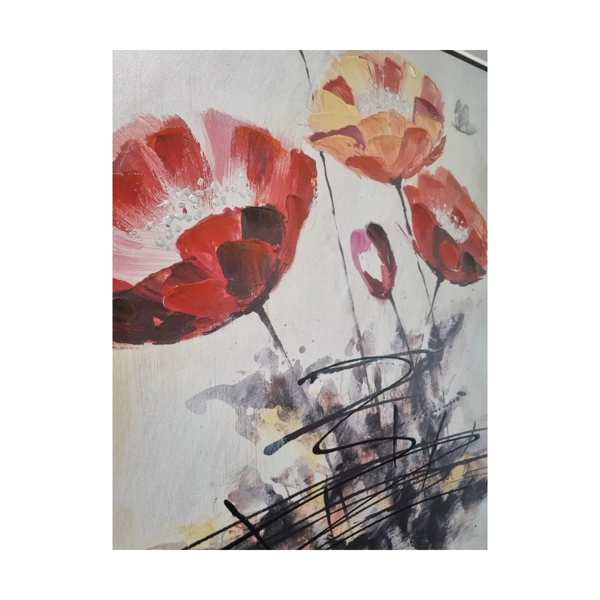 Tableau Coquelicots 140 x 70 cm